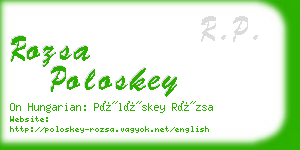 rozsa poloskey business card
